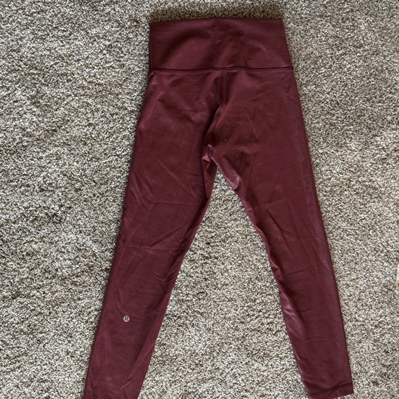 ❤️Lululemon Wunder Train High Rise Leggings 25” Radiate Foil Print Red Merlot ❤️ - Picture 9 of 9